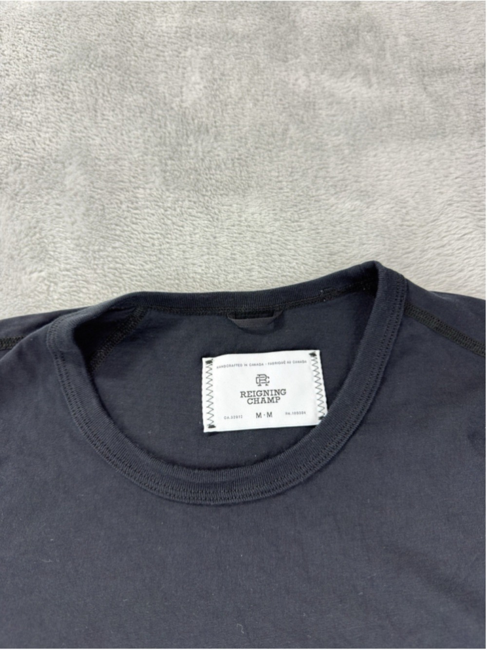 Reigning Champ Black Pima Cotton Long Sleeve Medium - Picture 8 of 9